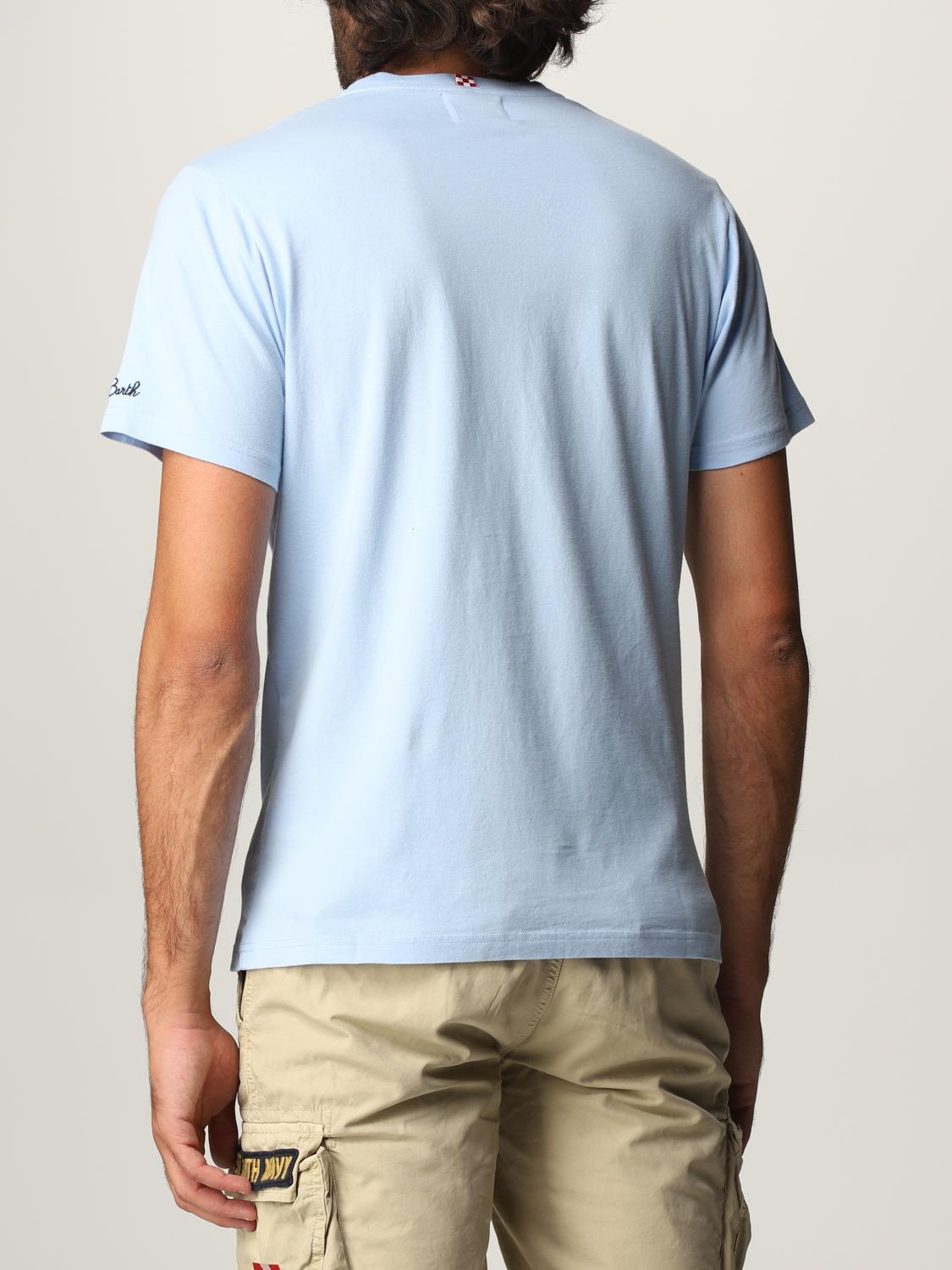 MC2 SAINT BARTH: T-shirt with bubble print - Sky Blue | Mc2 Saint