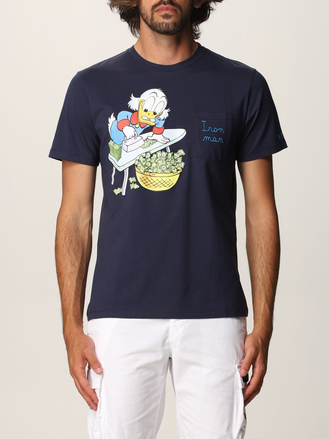 MC2 SAINT BARTH：Tシャツ メンズ - ブルー | GIGLIO.COMオンラインのMc2 Saint Barth Tシャツ  AUSTIN EMB SCROOGE LAUNDRY