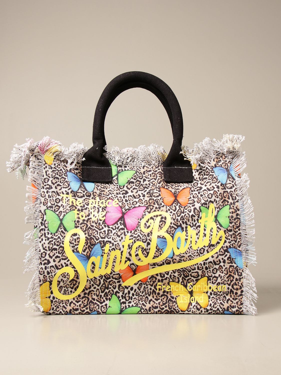 MC2 SAINT BARTH: Vanity shopping bag in canvas - Multicolor