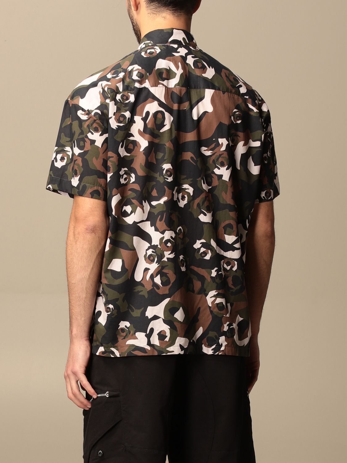 Shirt Les Hommes: Les Hommes shirt with stylized camouflage pattern olive 3