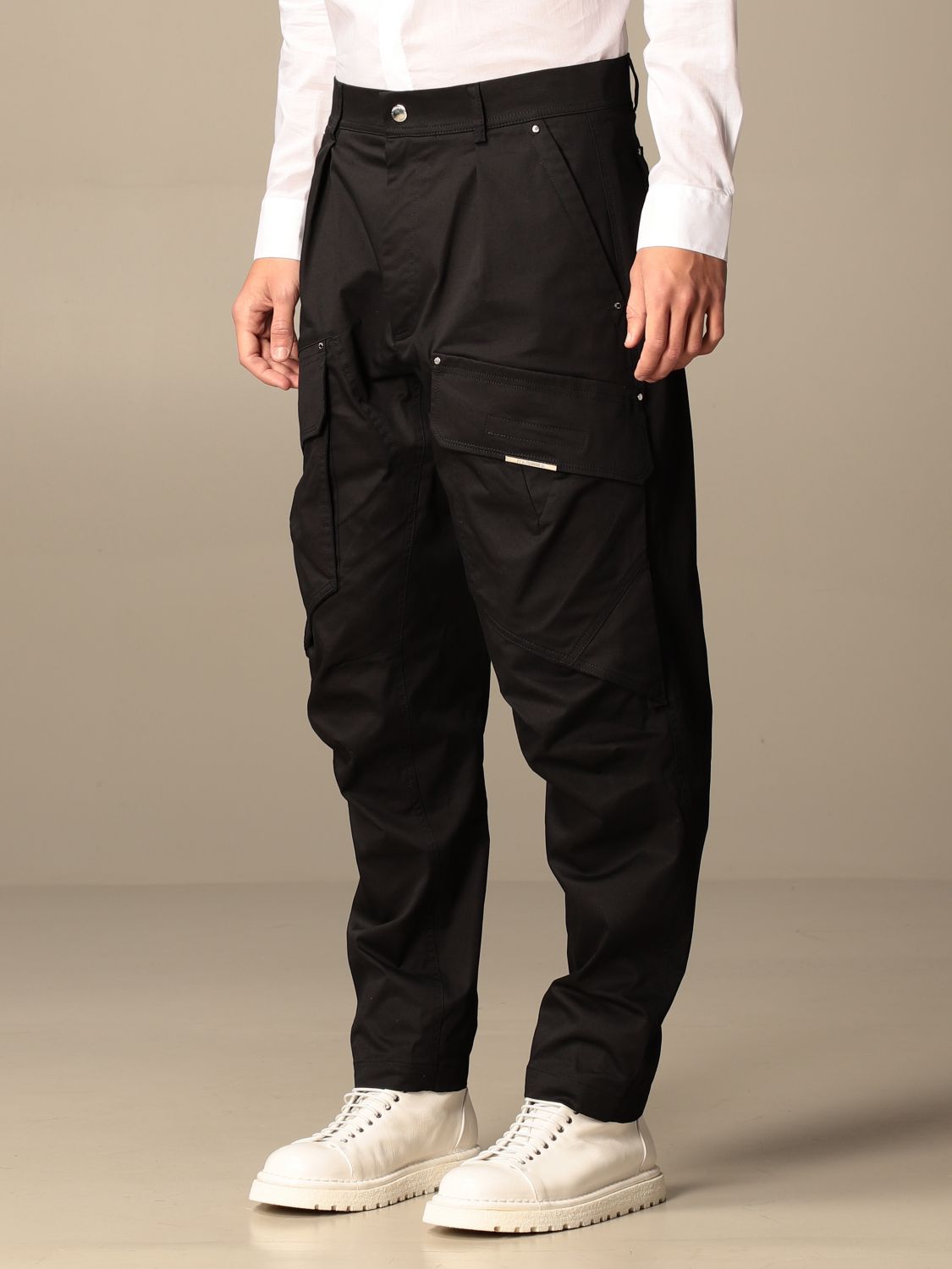 Pants Les Hommes: Les Hommes men's trousers black 4