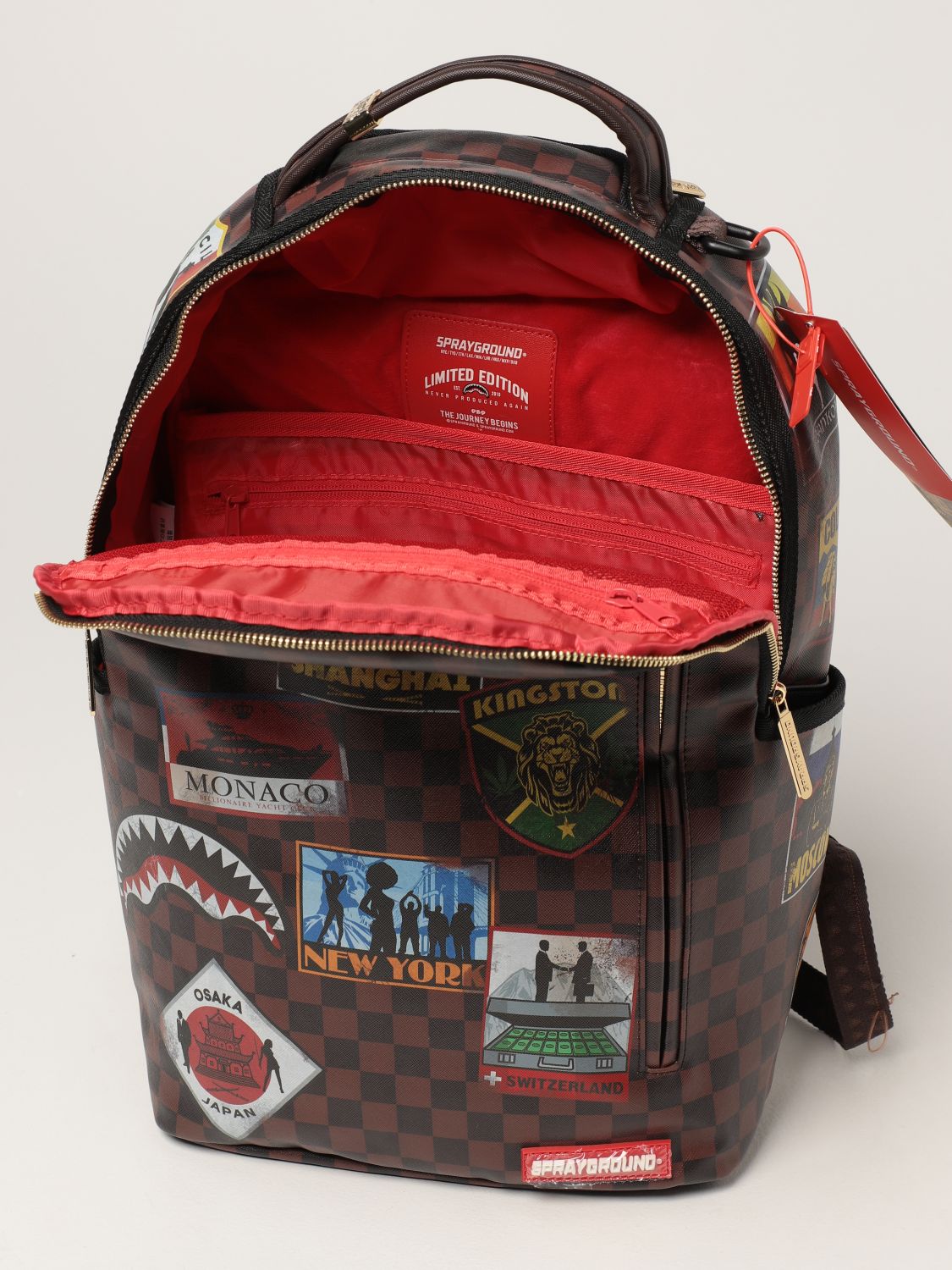 Vegan leather backpack Sprayground Brown in Vegan leather - 25196406