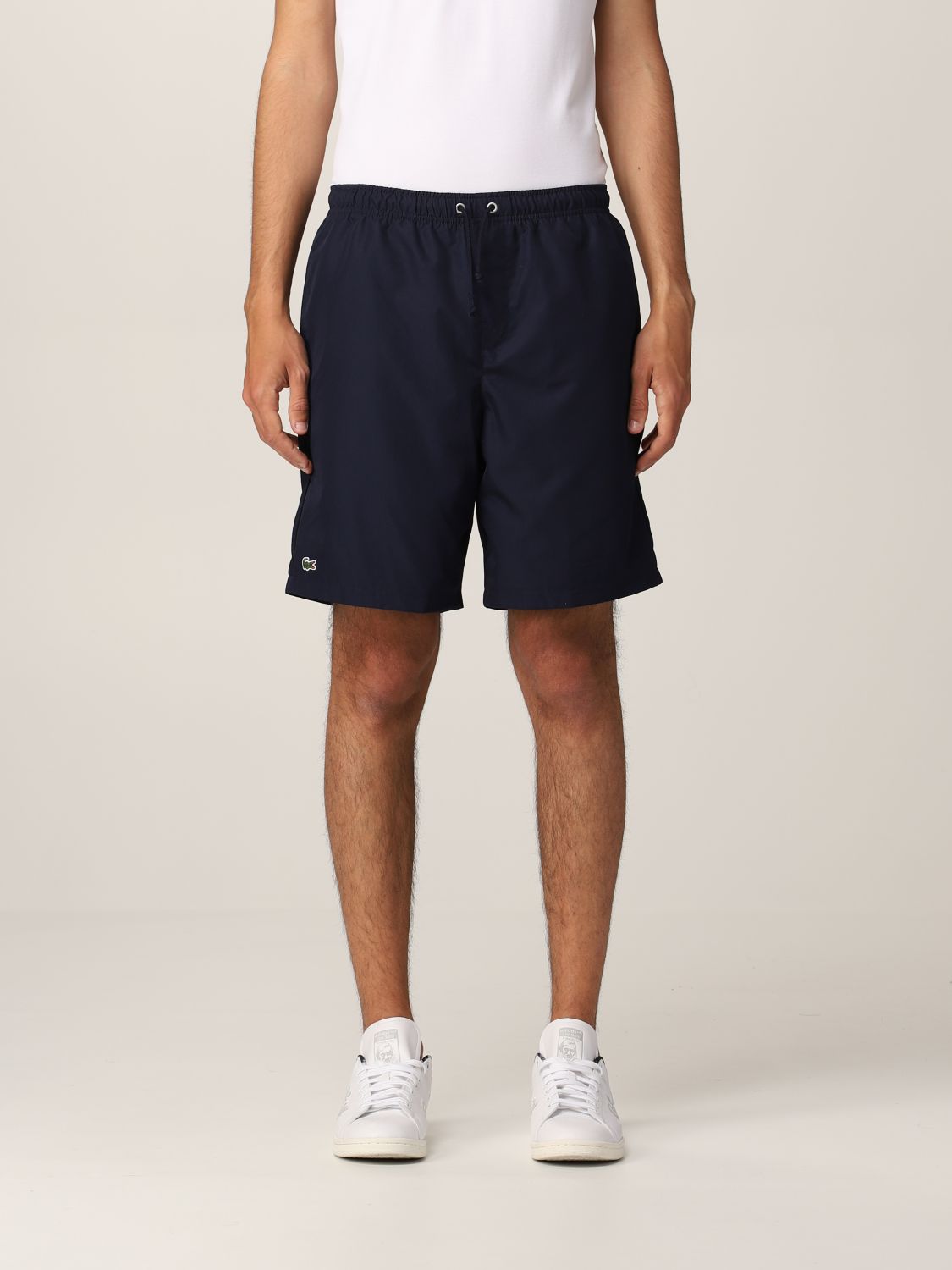 teknisk Stratford på Avon konto LACOSTE: jogging shorts with logo - Blue | Lacoste short GH353T online on  GIGLIO.COM