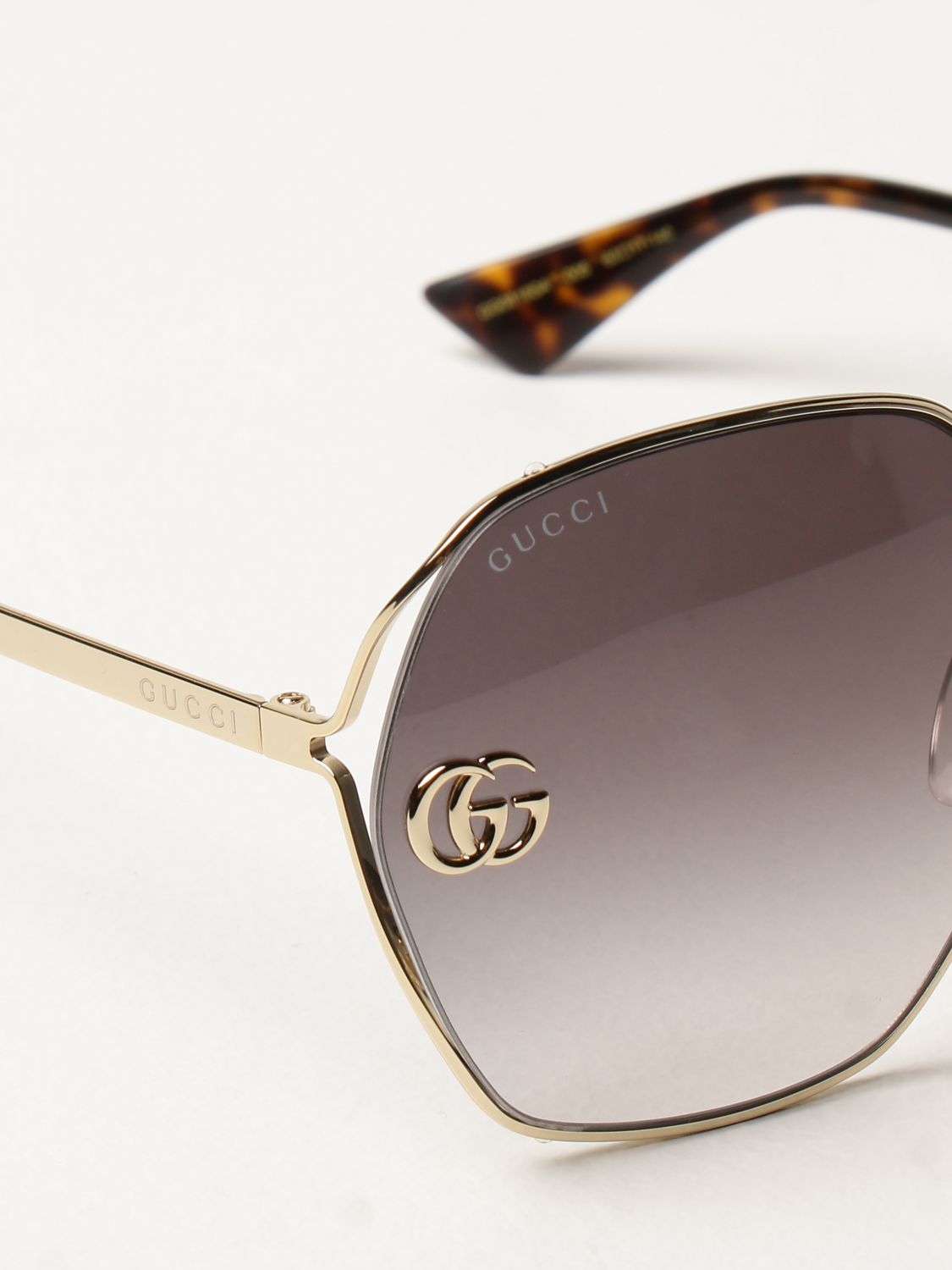 GUCCI: metal sunglasses | Glasses Gucci Women Grey | Glasses Gucci