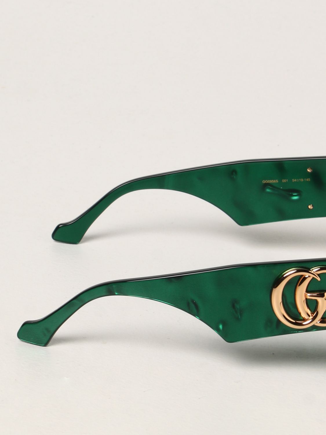 GUCCI: sunglasses in acetate | Glasses Gucci Men Green | Glasses Gucci