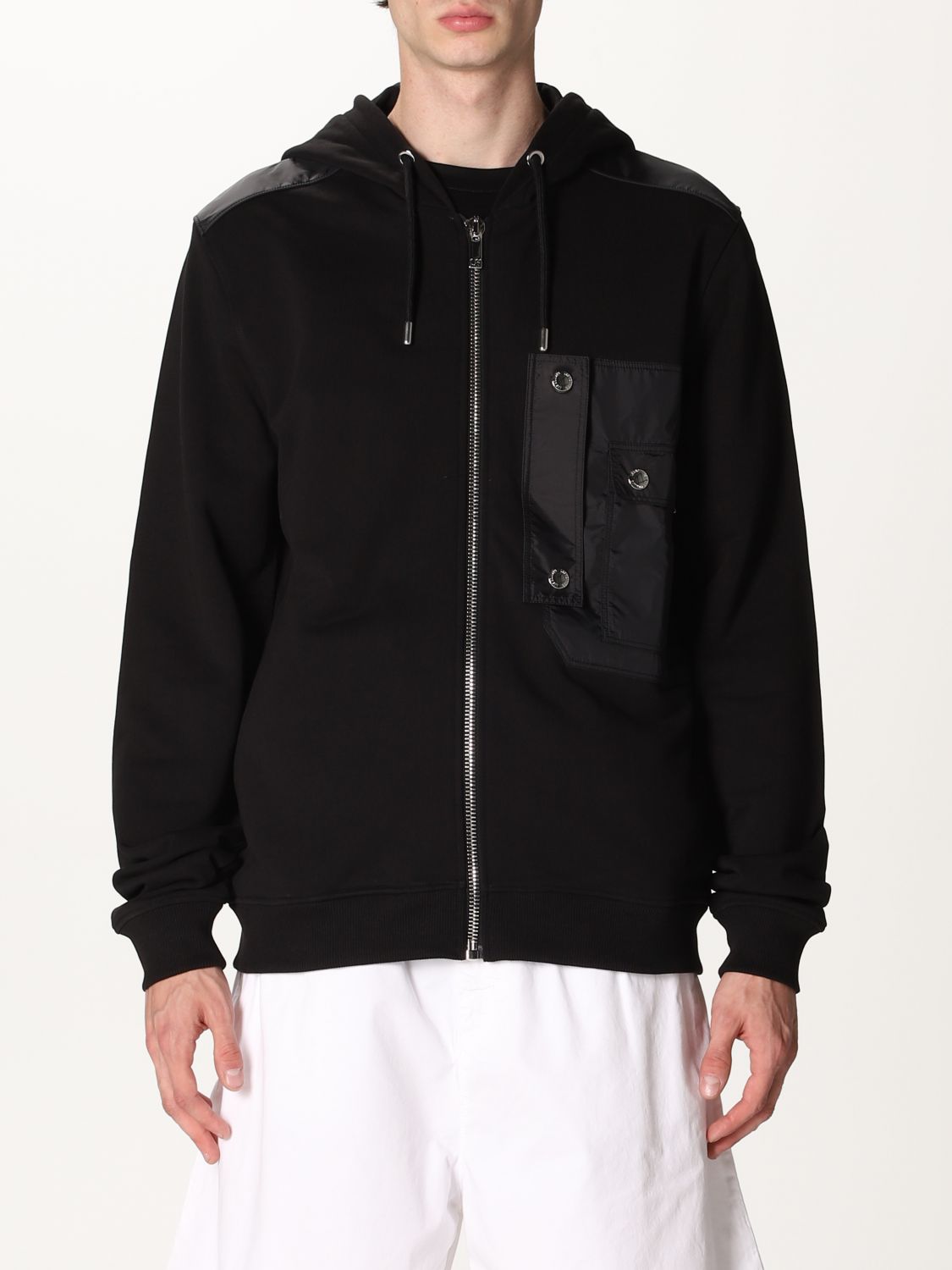 Sweatshirt Les Hommes: Les Hommes hooded sweatshirt in cotton black 1
