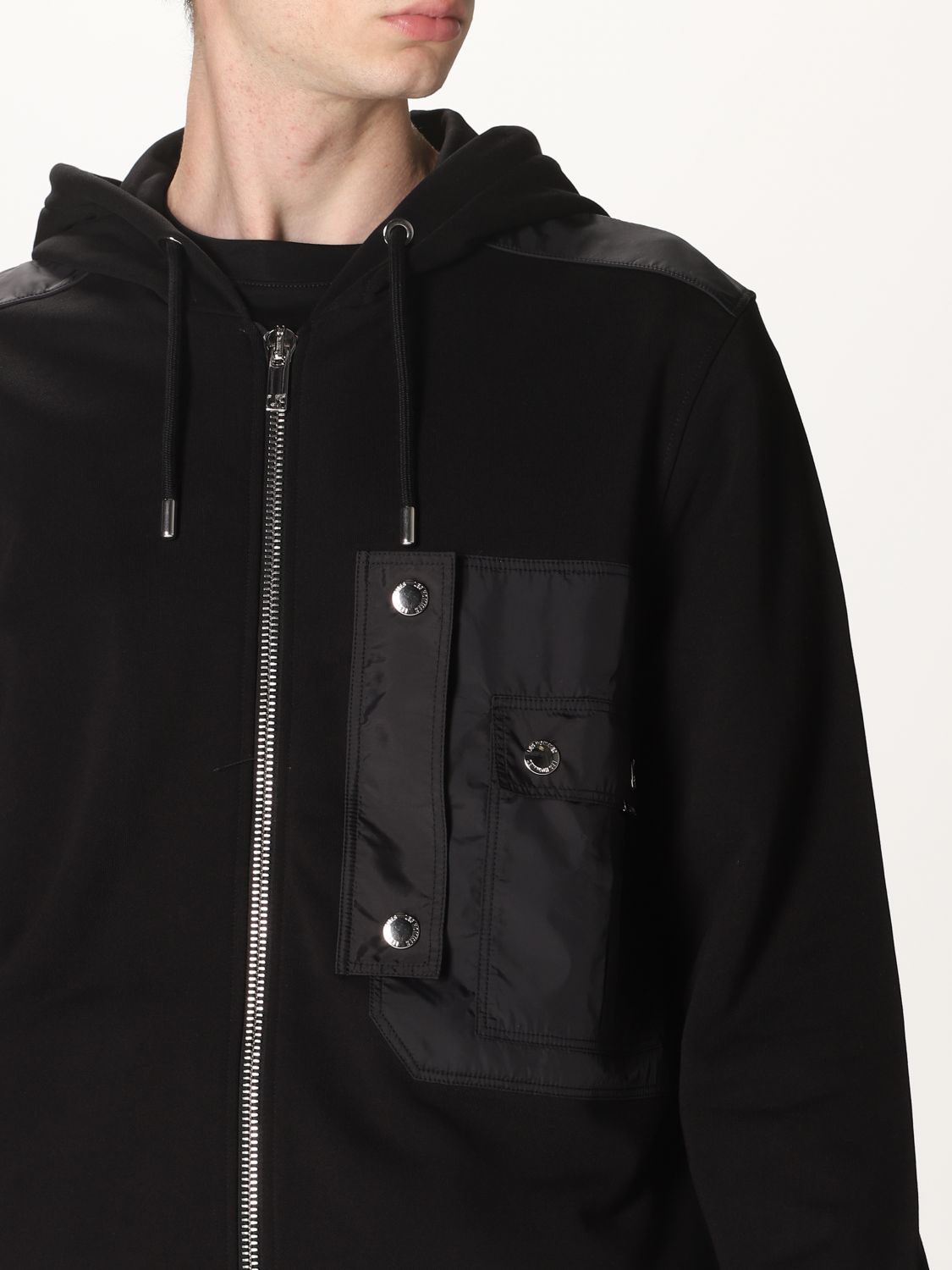 Sweatshirt Les Hommes: Les Hommes hooded sweatshirt in cotton black 5
