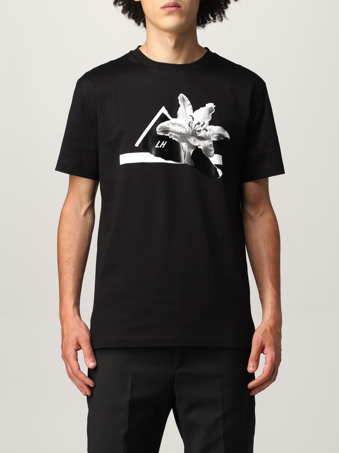 T-shirt Les Hommes: T-shirt Les Hommes con stampa nero 1