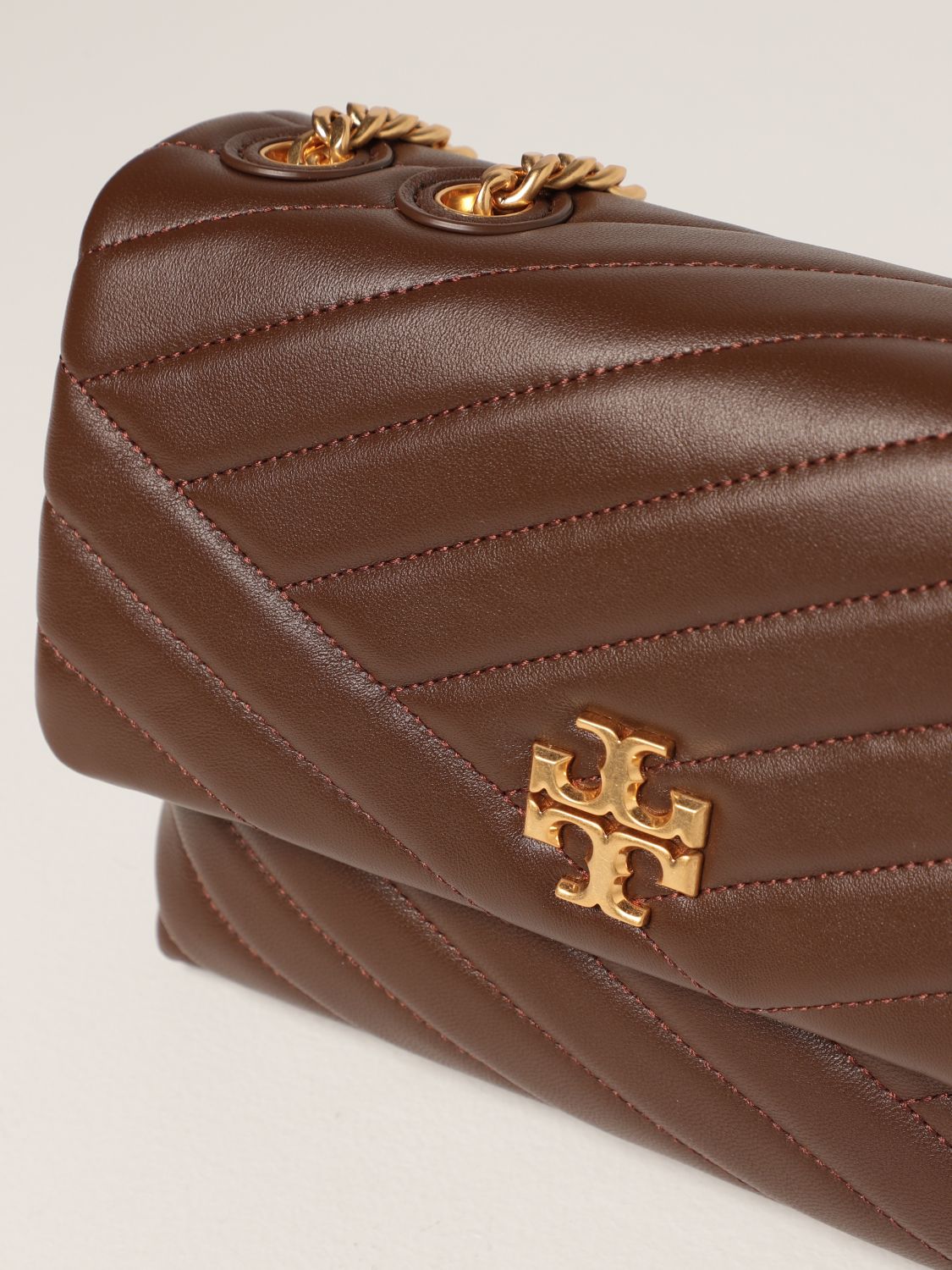 Leather crossbody bag Tory Burch Brown in Leather - 37571808