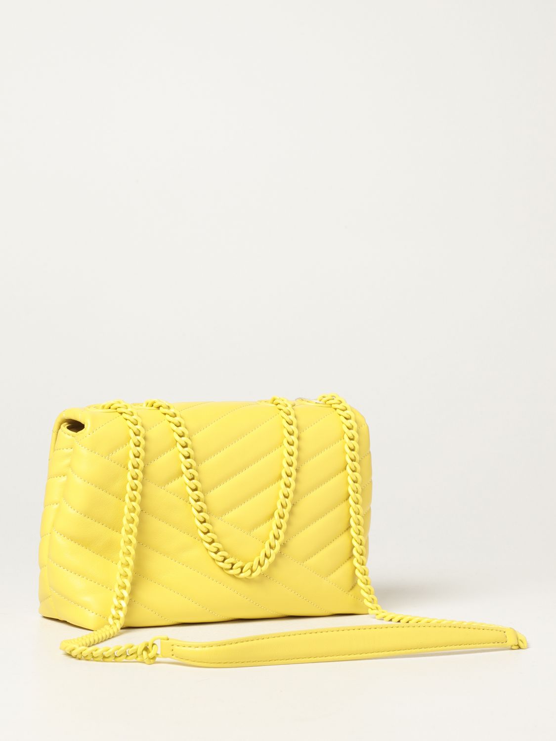 Leather crossbody bag Tory Burch Yellow in Leather - 33390738