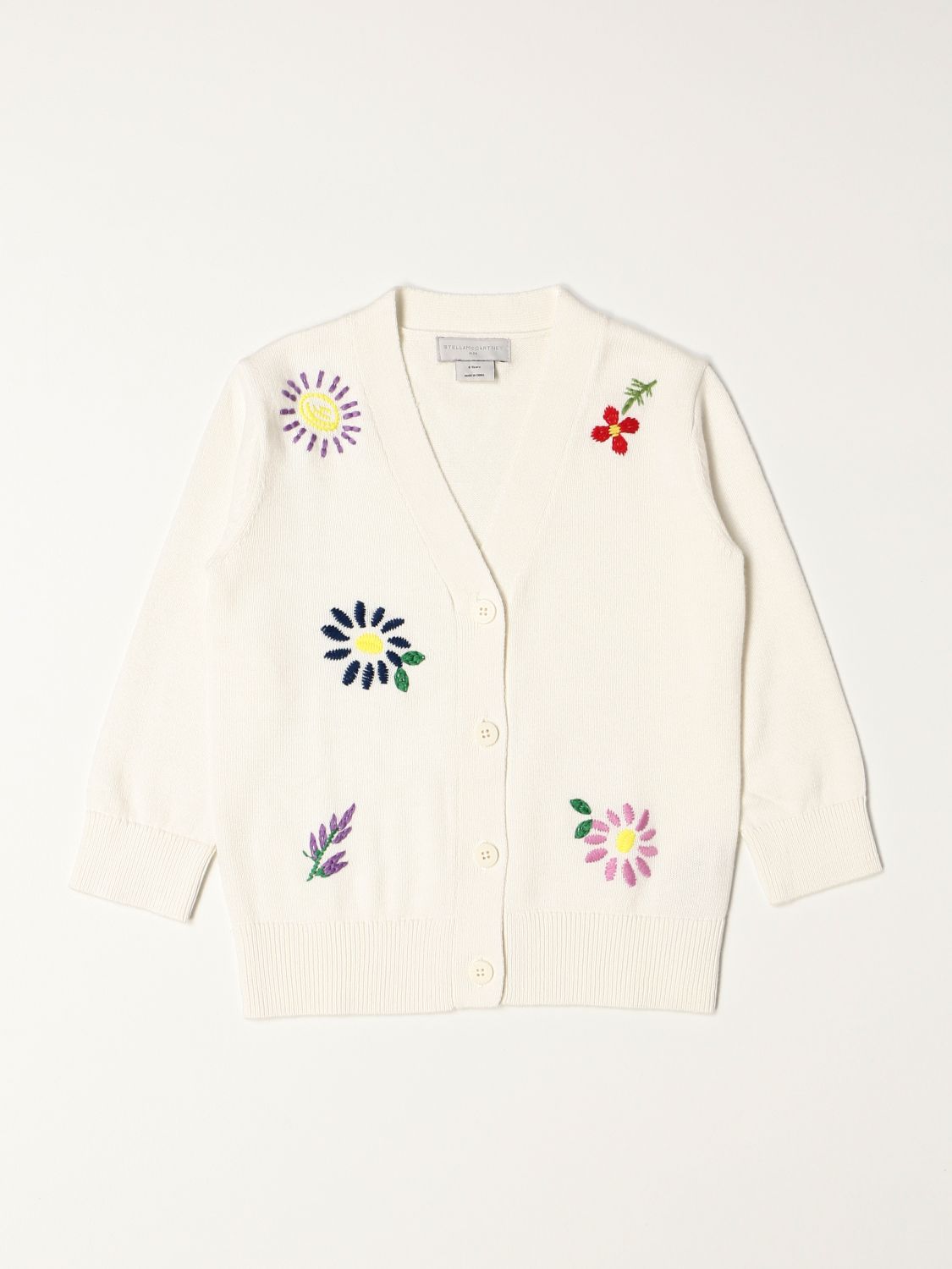 Sweater Stella Mccartney: Stella McCartney cardigan with embroidery white 1