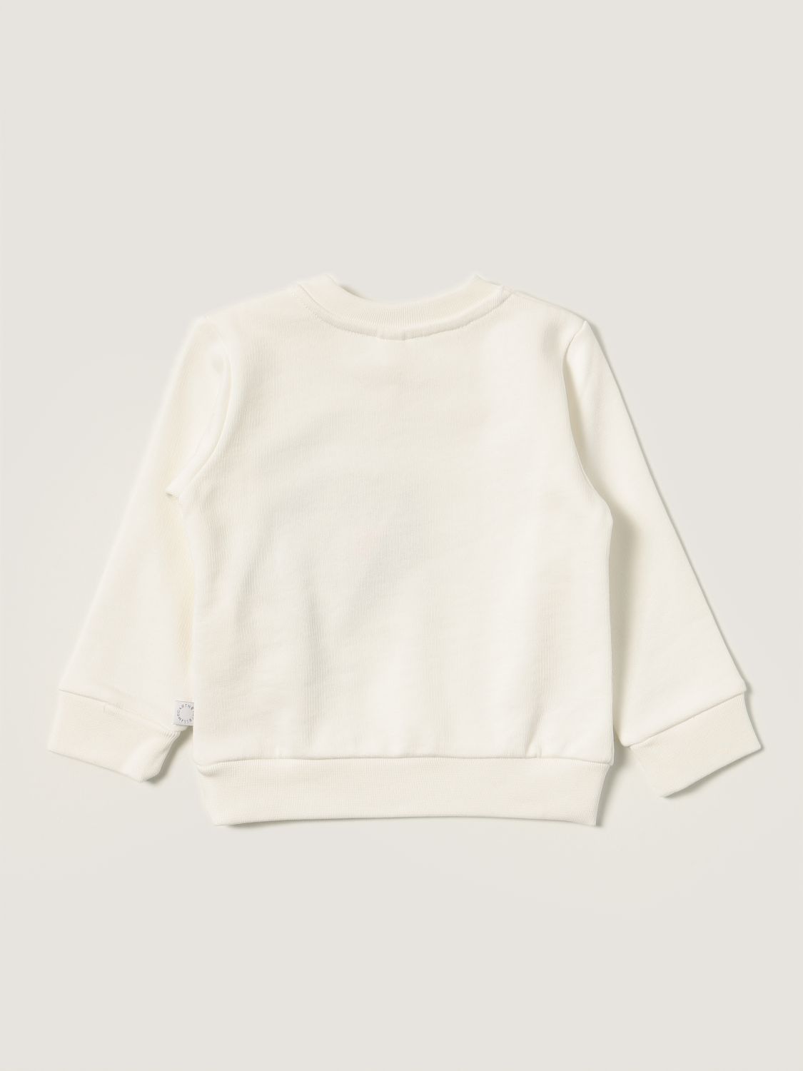 STELLA MCCARTNEY: cotton sweatshirt with heart of flowers - White ...