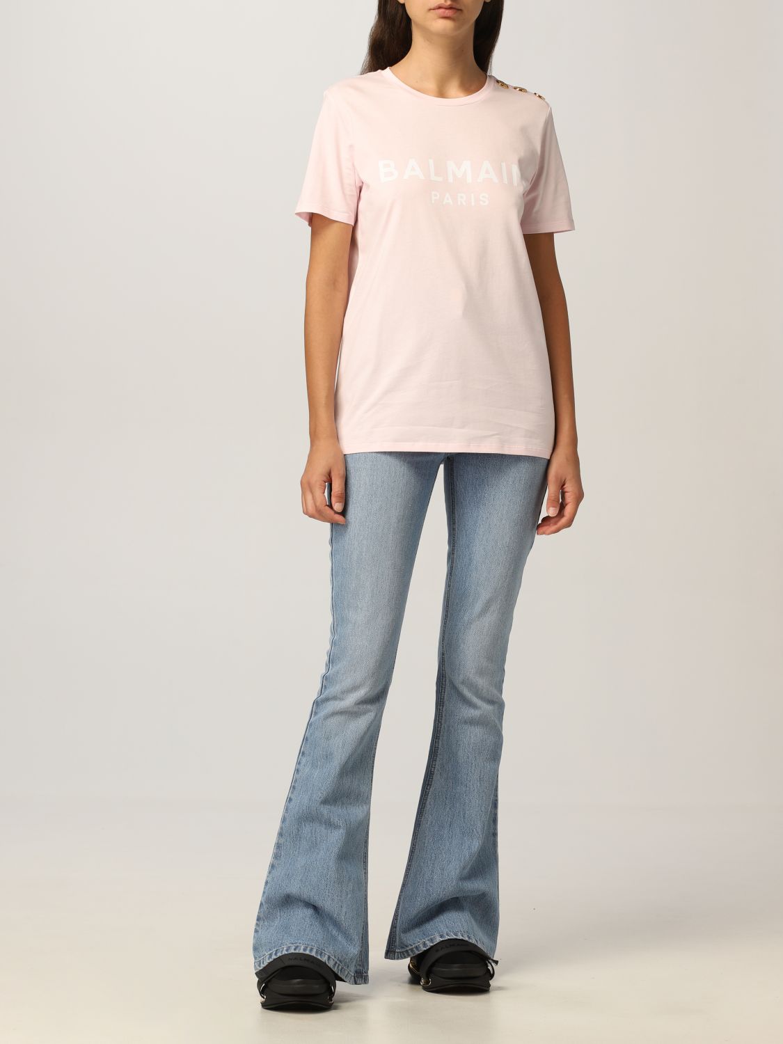 Camiseta Balmain: Camiseta mujer Balmain rosa 2