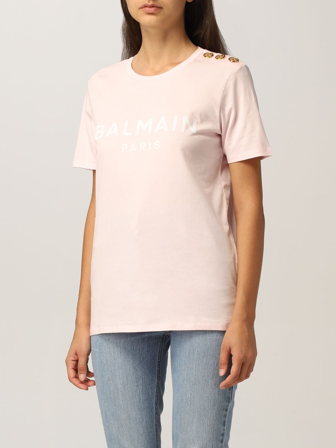 Camiseta Balmain: Camiseta mujer Balmain rosa 4