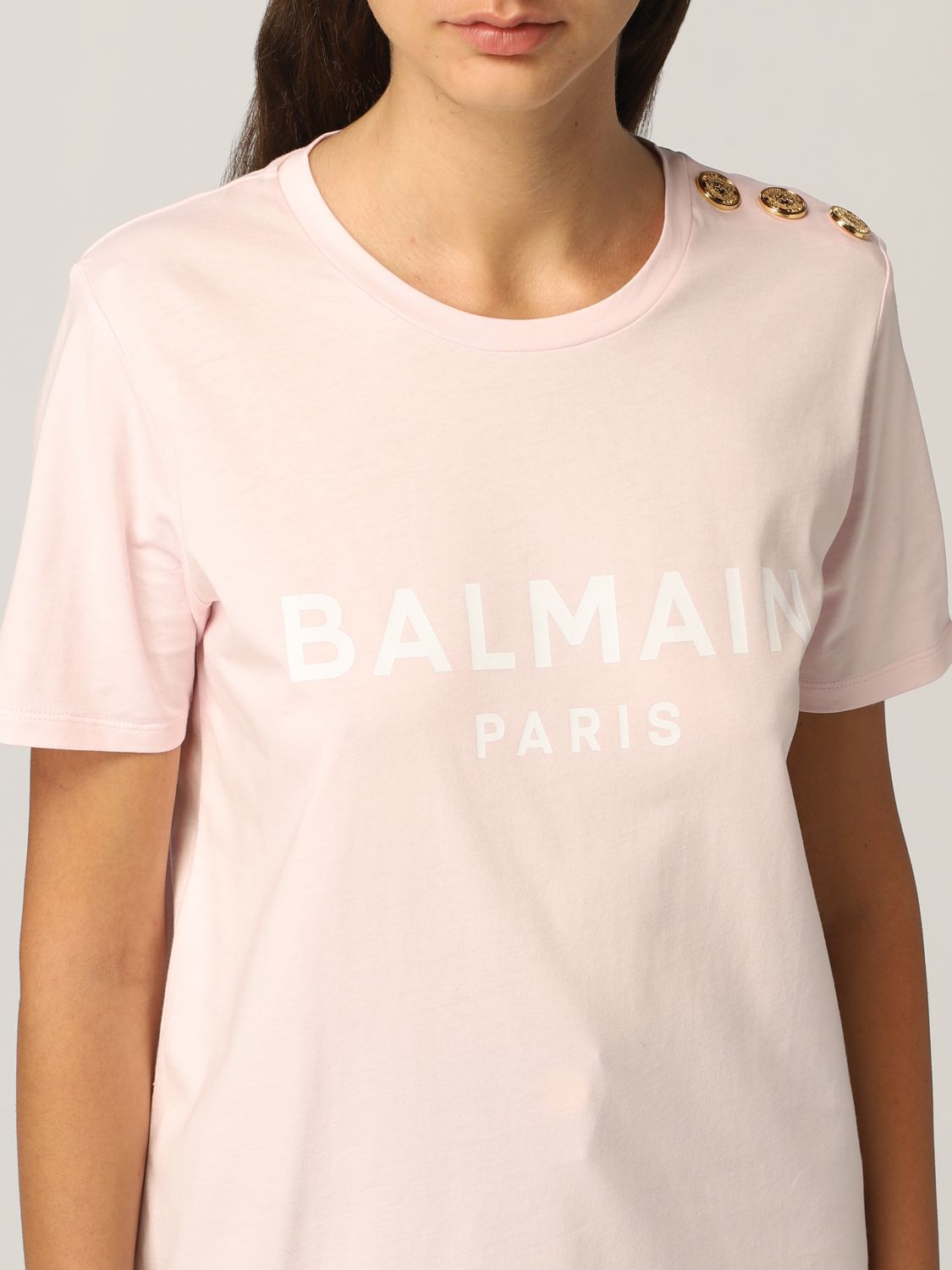 Camiseta Balmain: Camiseta mujer Balmain rosa 5