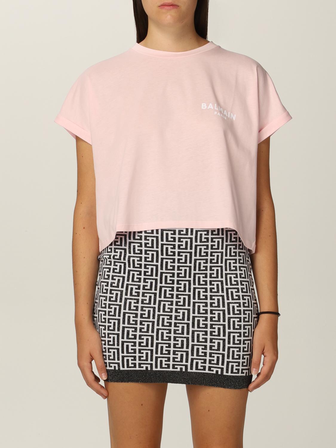 BALMAIN Tshirt women TShirt Balmain Women Blush Pink TShirt