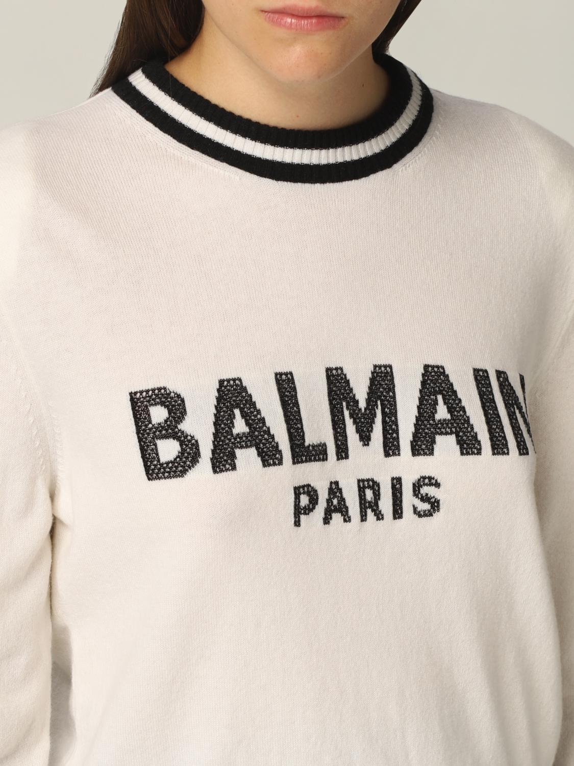 balmain sweater white