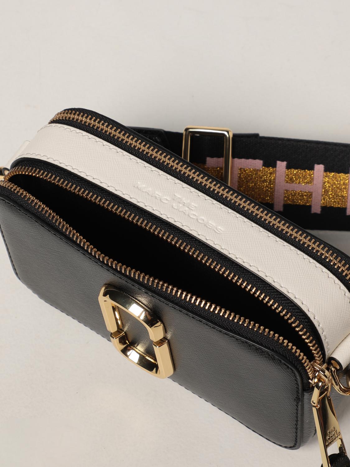 MARC JACOBS The Snapshot Cane bag in grained leather Black Marc