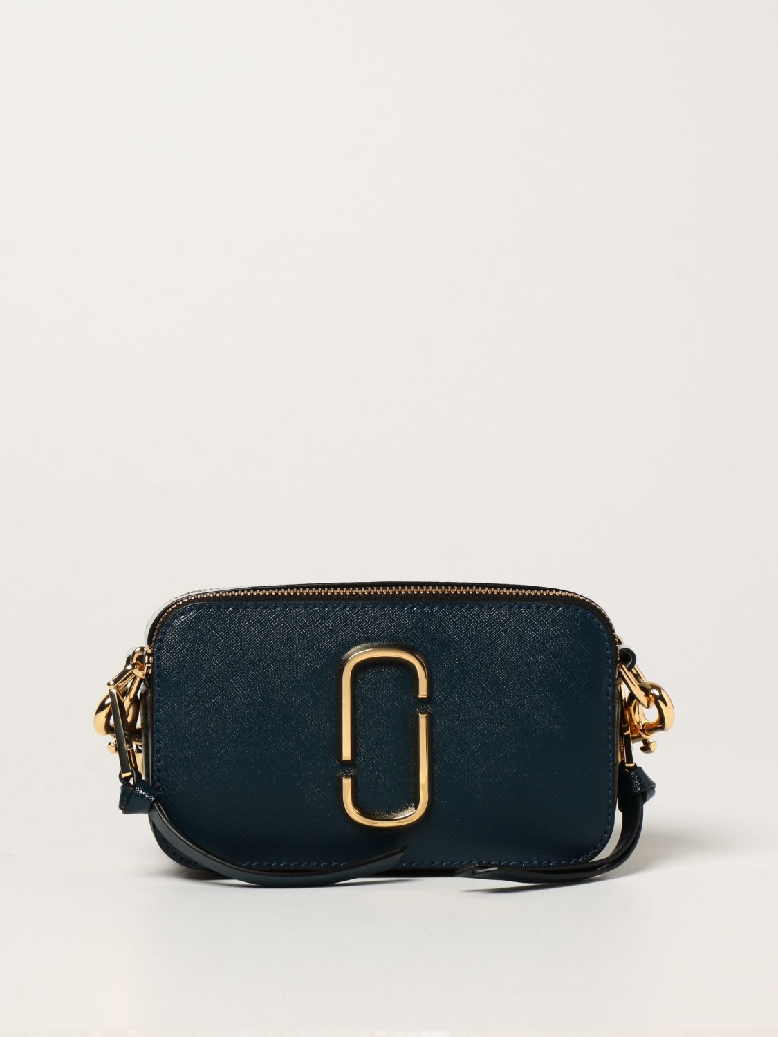 MARC JACOBS: The Snapshot Cane bag in grained leather - Blue | Marc ...