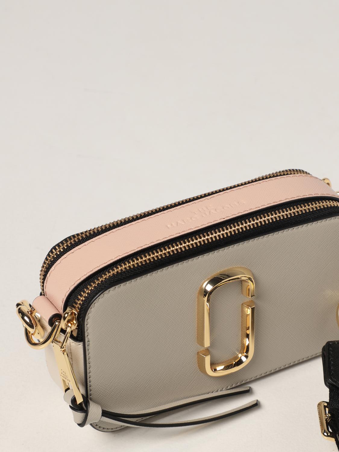 MARC JACOBS The Snapshot Cane bag in grained leather Grey Marc