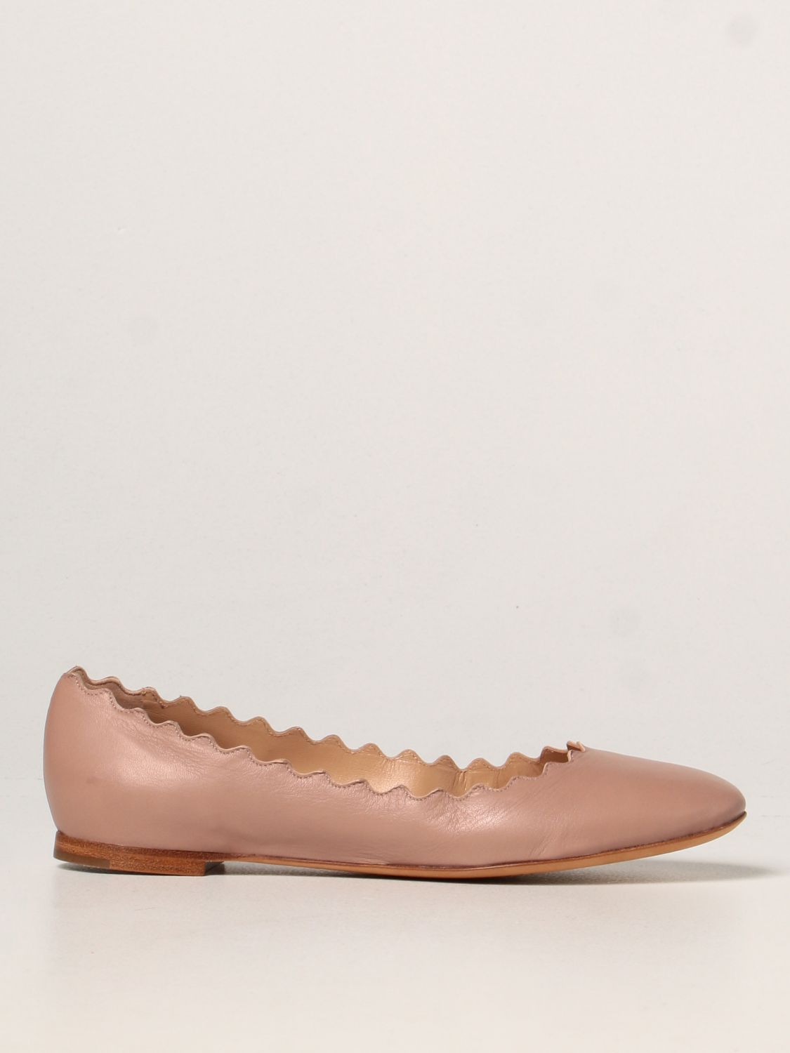 Ballet pumps Chloé: Lauren Chloé ballerina in leather pink 1