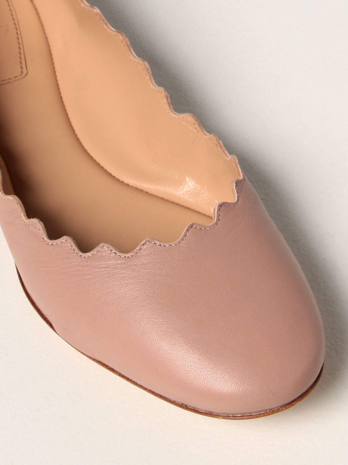 Ballet pumps Chloé: Lauren Chloé ballerina in leather pink 4