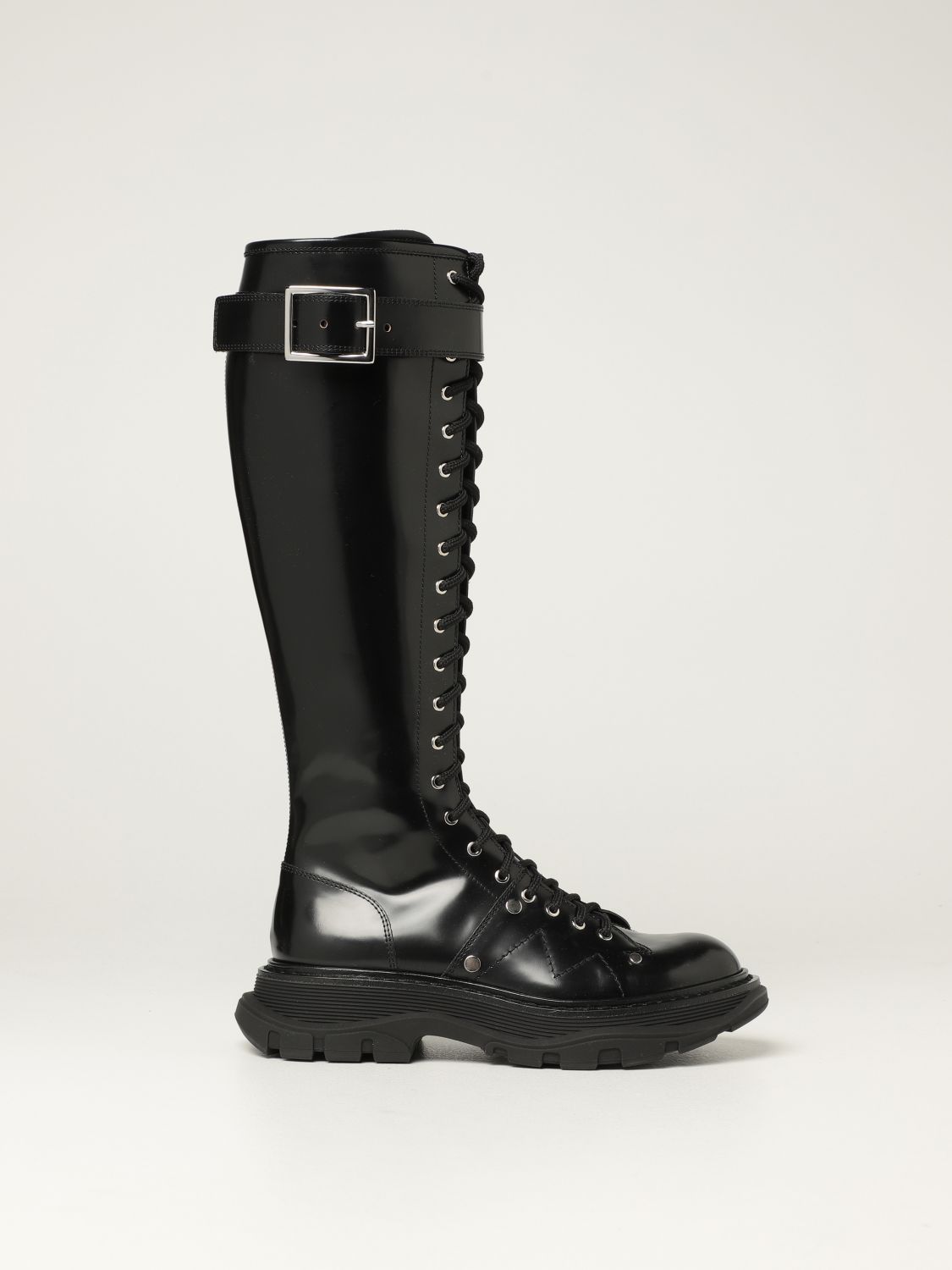 ALEXANDER MCQUEEN: boot in brushed leather | Boots Alexander 