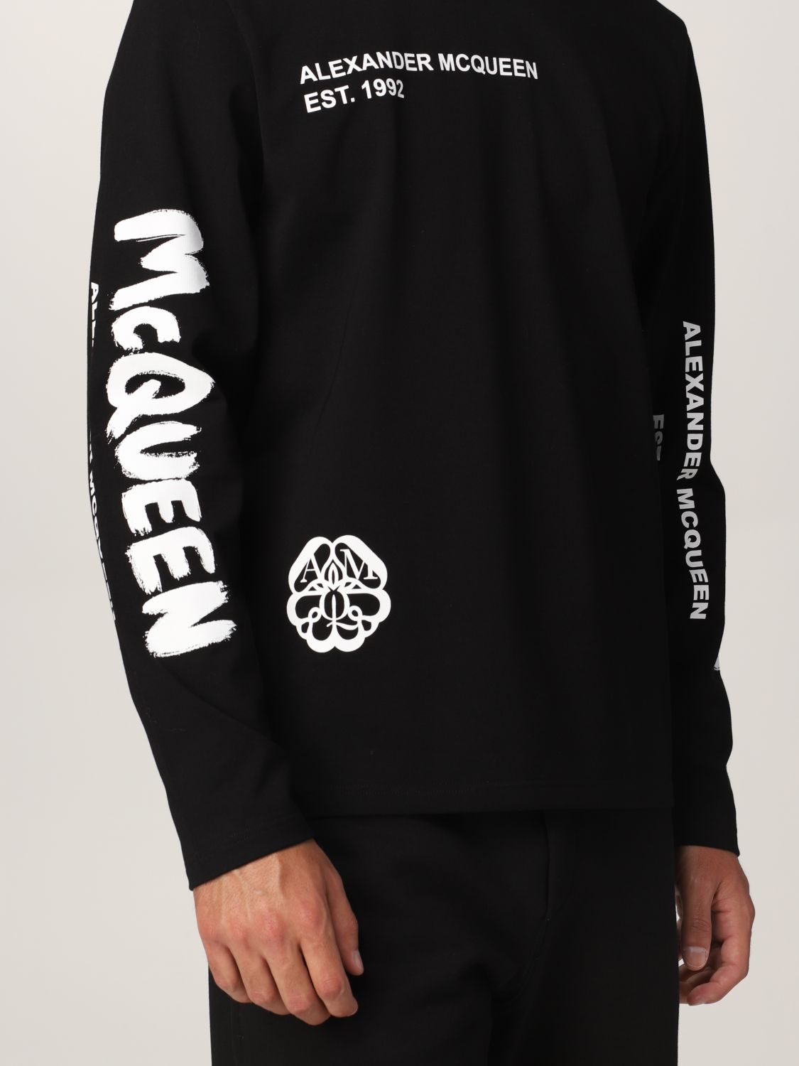 Alexander McQueen T-shirt with typographic skull print