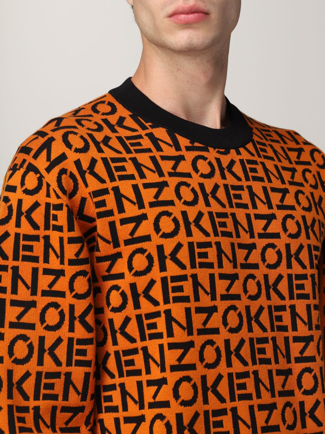 KENZO Monogram Sweater in Orange