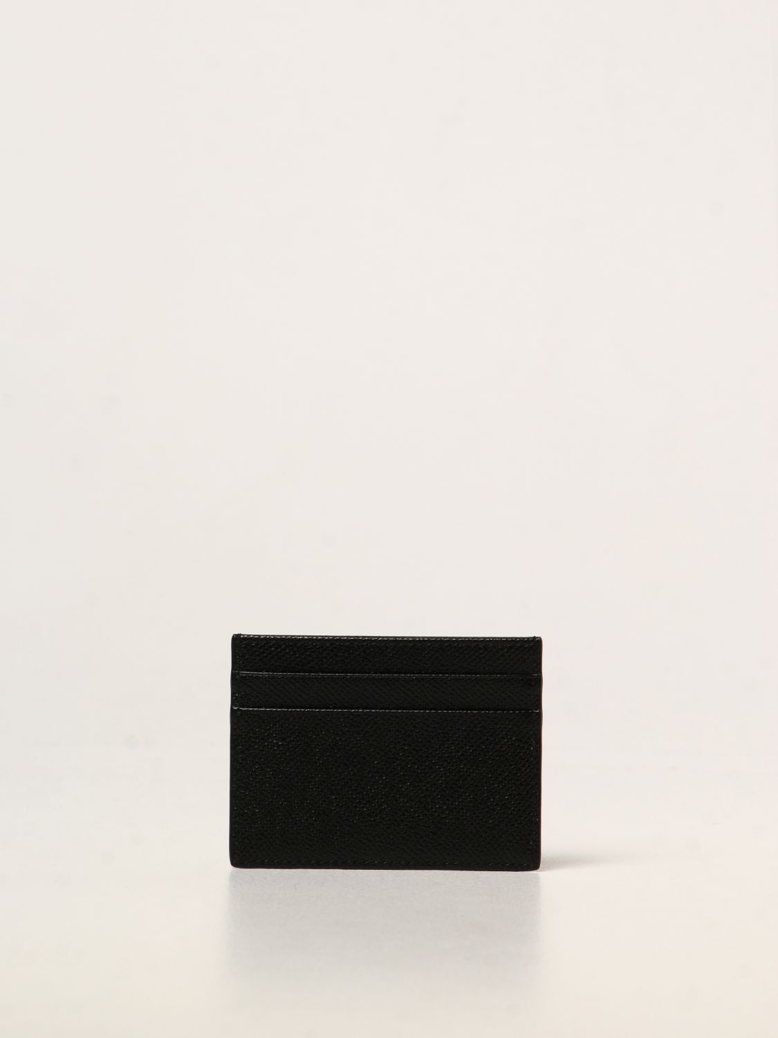 DOLCE \u0026 GABBANA: Porta carte di credito in pelle a grana - Nero |  Portafoglio Dolce \u0026 Gabbana BI0330 A1001 GIGLIO.COM