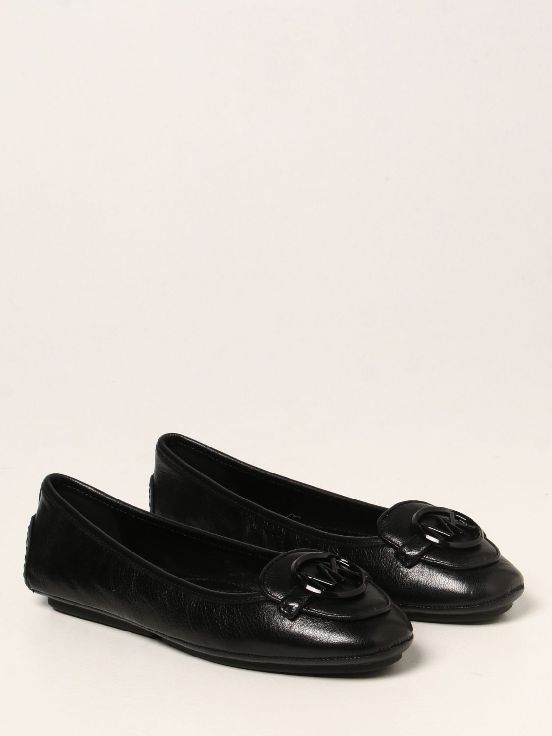 芭蕾平底鞋 Michael Michael Kors: Lillie Michael Michael Kors 皮革芭蕾舞鞋 黑色 2
