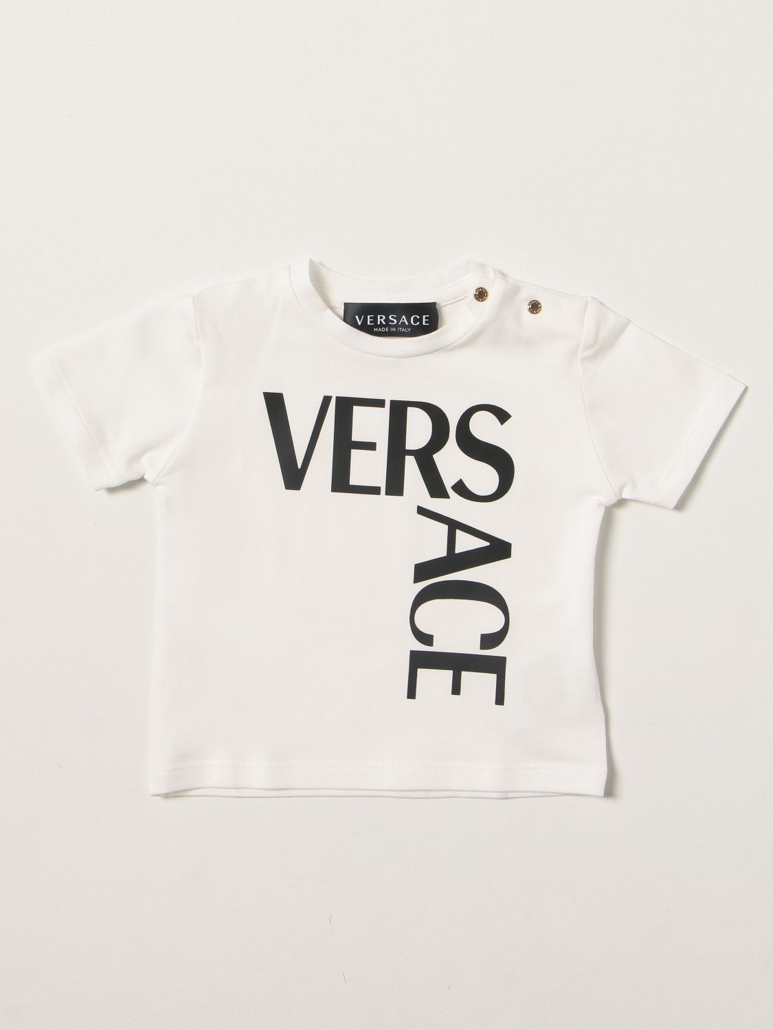 T-shirt Young Versace: T-shirt Versace Young con logo bianco 1