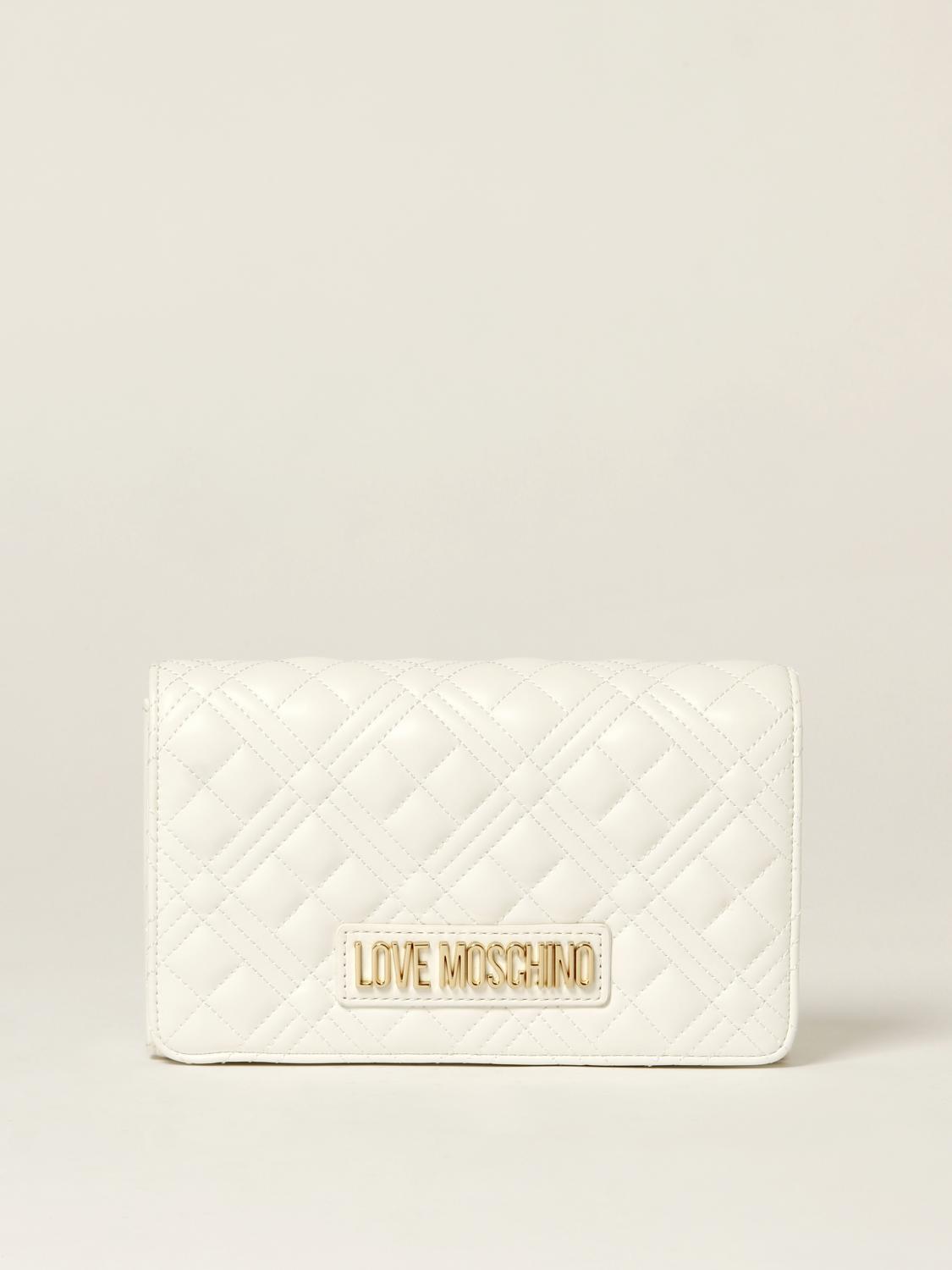 LOVE MOSCHINO shoulder bag in quilted synthetic nappa leather White