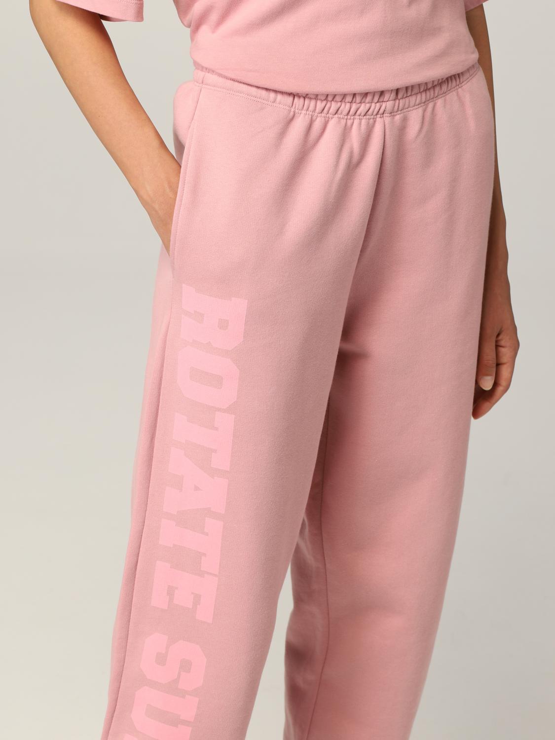 Rotate Outlet: Pantalone Mimi jogging in cotone con logo - Lilla | Pantalone  Rotate RT472 GIGLIO.COM