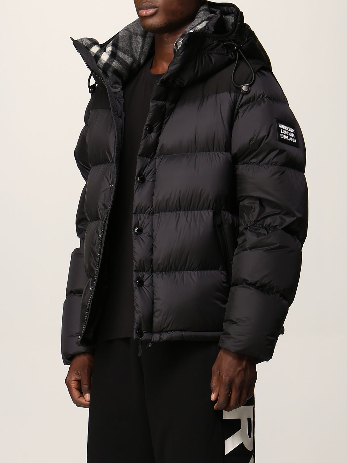 BURBERRY: down jacket in padded nylon | Jacket Black | Jacket Burberry 8018731