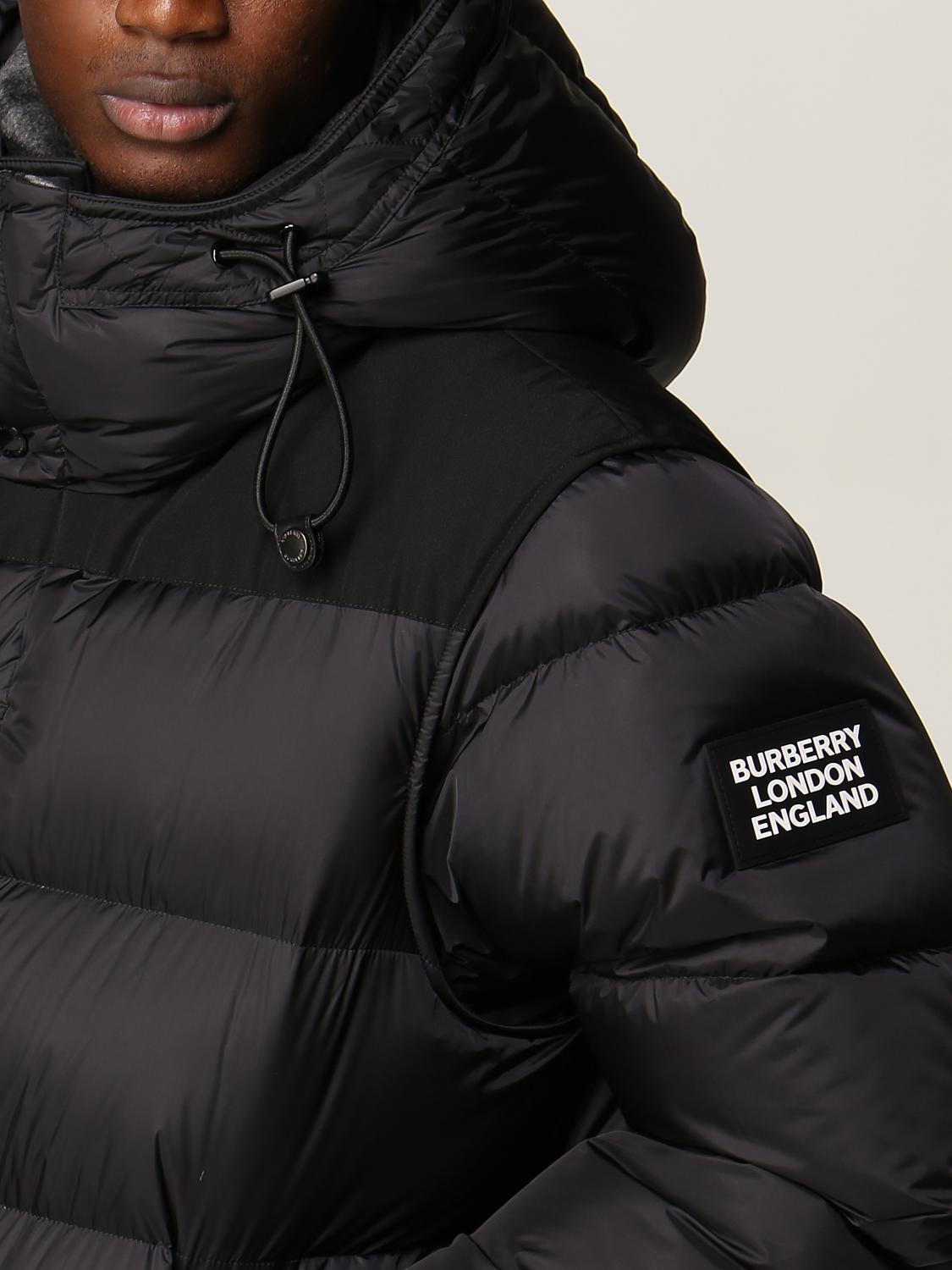 BURBERRY: down jacket in padded nylon | Jacket Black | Jacket Burberry 8018731