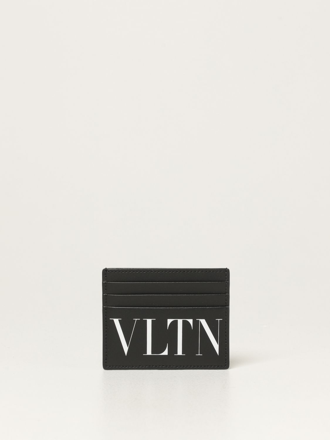 Portafoglio Valentino Garavani: Porta carte di credito Valentino Garavani con logo VLTN nero 1