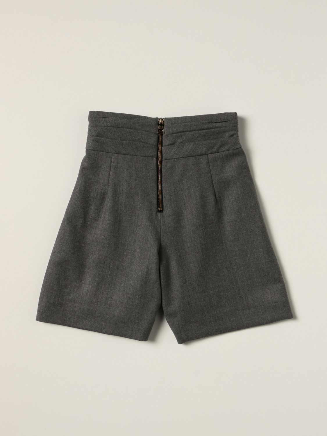 Pantaloncino Balmain: Pantaloncino Balmain in lana vergine grigio 2