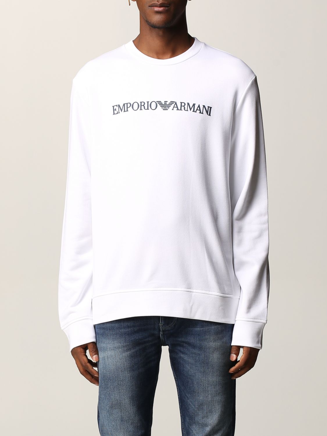 Sweatshirt Emporio Armani: Sweatshirt homme Emporio Armani blanc 1 1