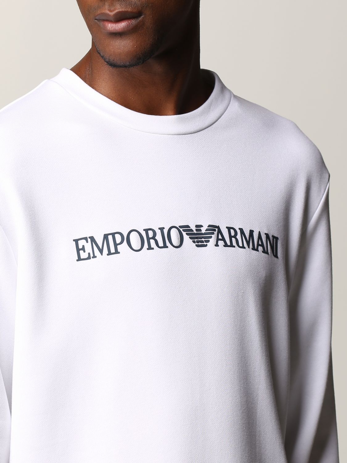 Sweatshirt Emporio Armani: Sweatshirt homme Emporio Armani blanc 1 3