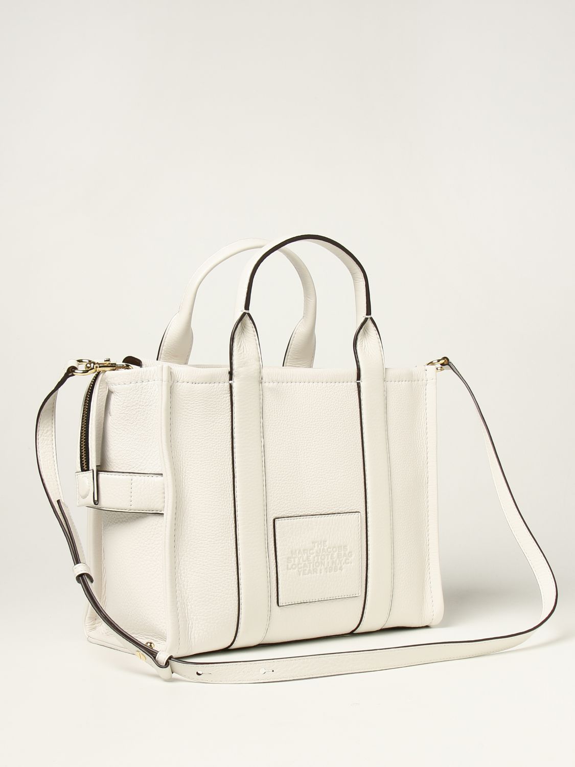 MARC JACOBS: The Tote Bag in leather - White  Marc Jacobs tote bags  H004L01PF21 online at
