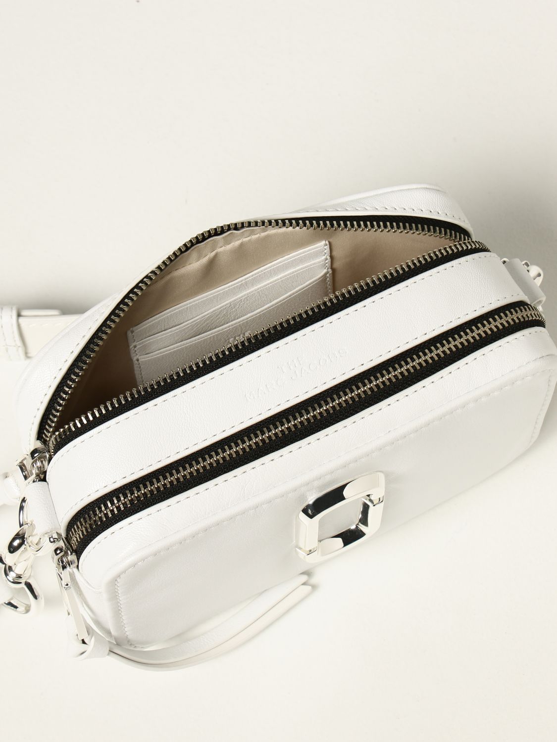 Snapshot leather crossbody bag Marc Jacobs White in Leather - 33354850