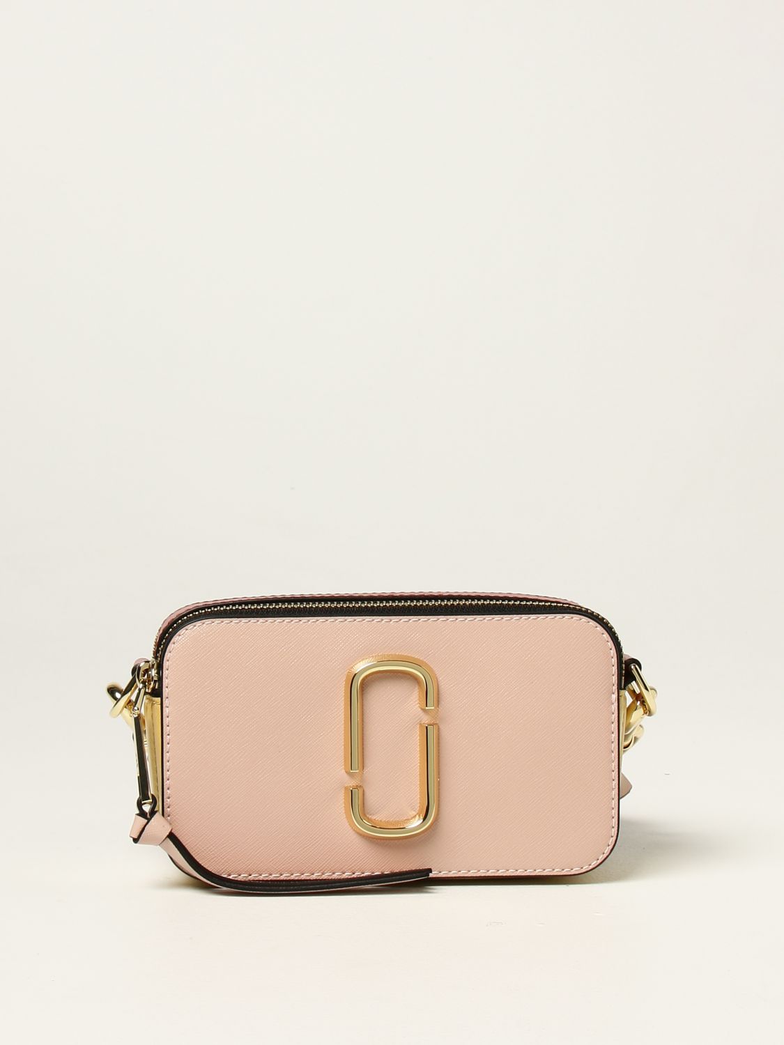 MARC JACOBS: The Snapshot bag in tricolor saffiano leather - Pink ...
