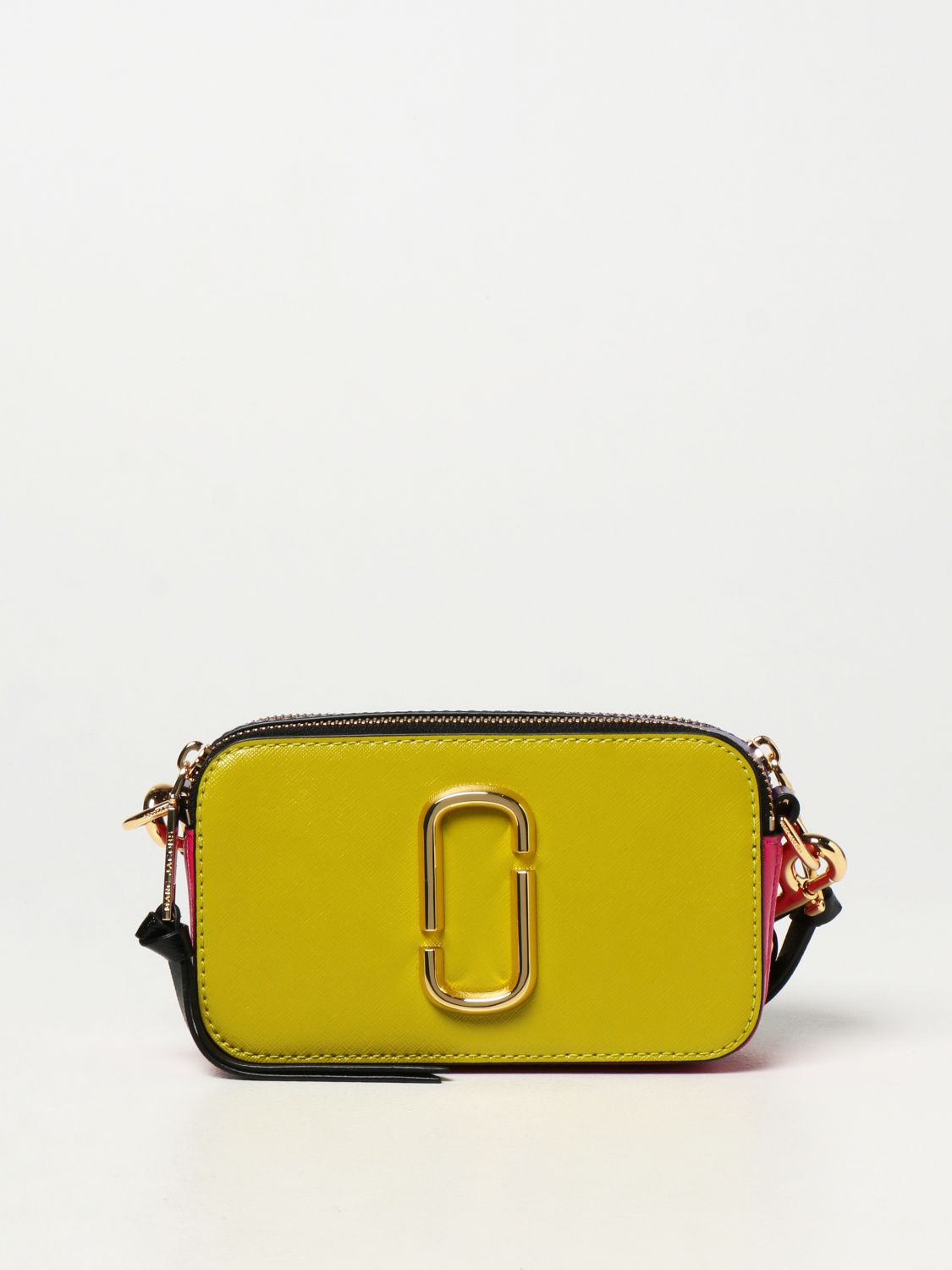 MARC JACOBS: The Snapshot bag in tricolor saffiano leather - Apple Green