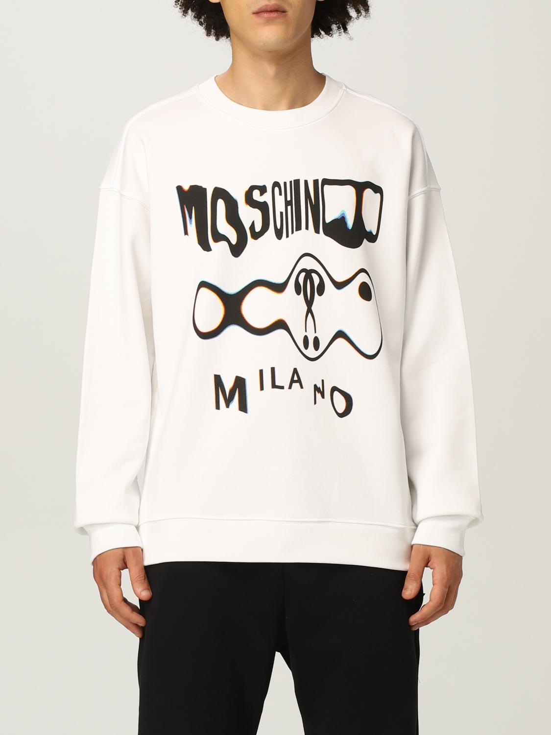 mens white moschino jumper