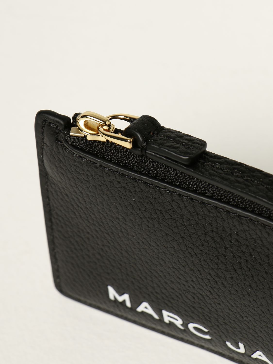 Portafoglio Marc Jacobs: Porta carte di credito Marc Jacobs in pelle martellata nero 3