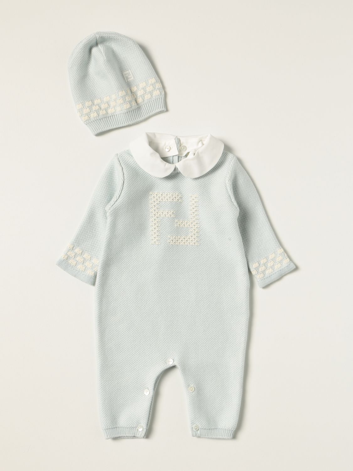 婴儿全身套装 Fendi: 儿童 Fendi 浅蓝色 1