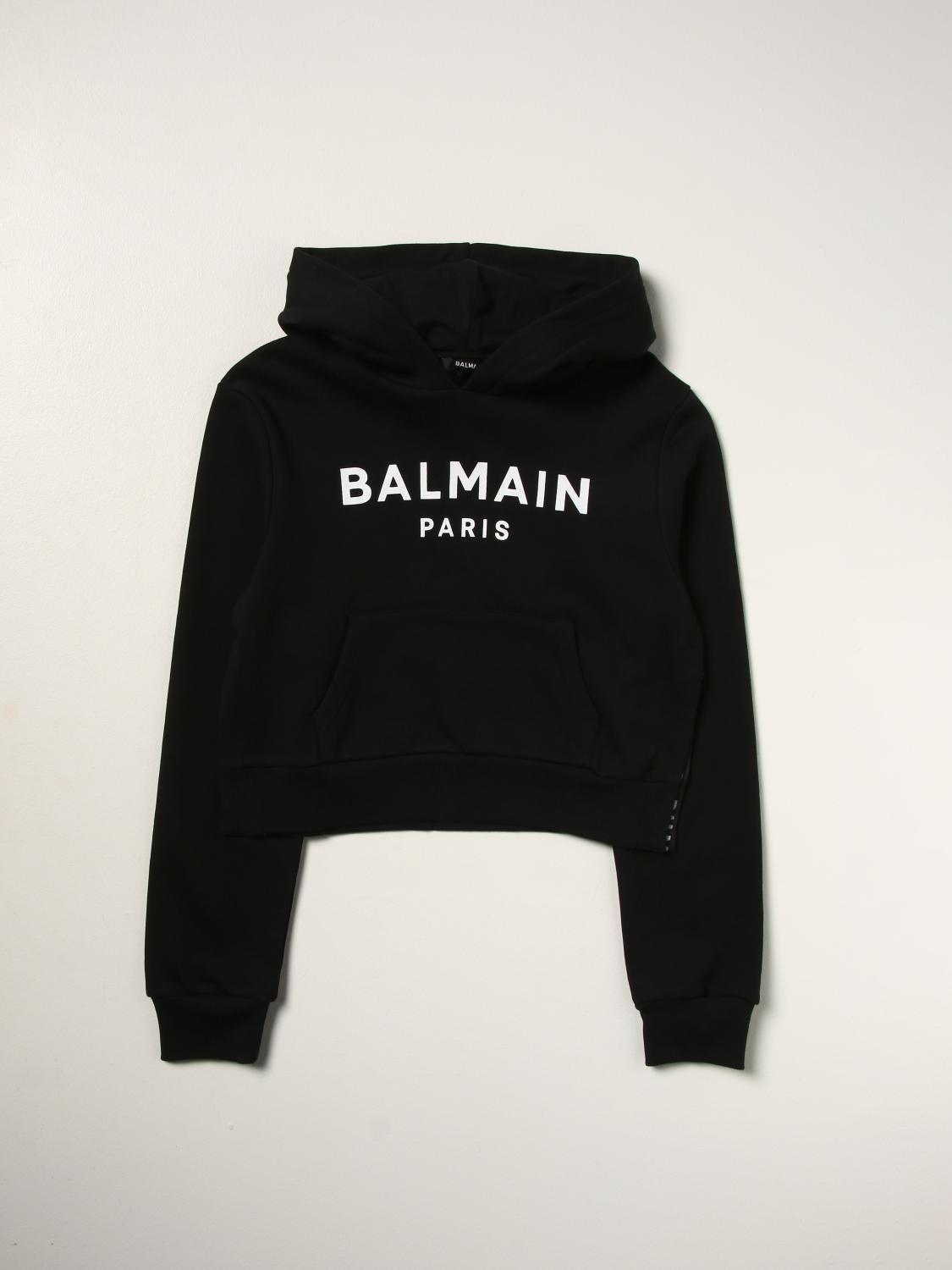 balmain cropped sweatshirt