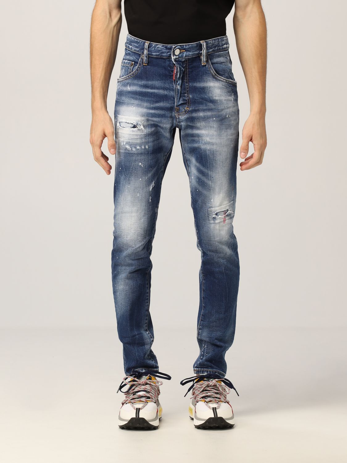 Dsquared2 Skater jeans in washed denim