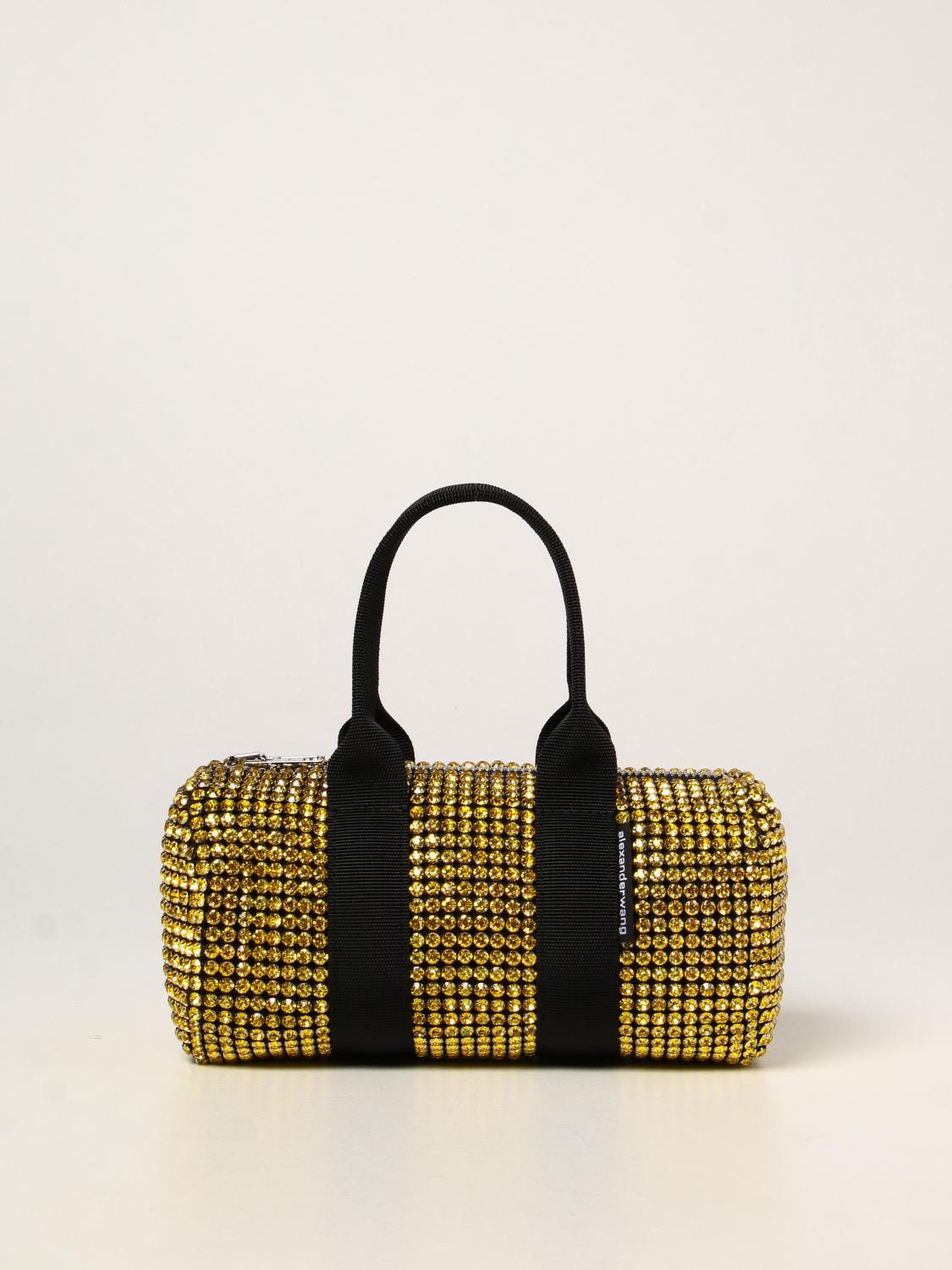 ALEXANDER WANG: Borsa con strass - Giallo | Borsa A Mano Alexander Wang  20321K14M GIGLIO.COM